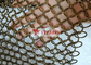 Brass / Copper Hand Woven Ring Mesh Drapes For Wall Decoration And Curtain